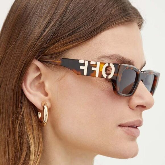 Off-White FILLMORE Women Sunglasses Havana Grey Square OERI124 6007 NEW main image 10